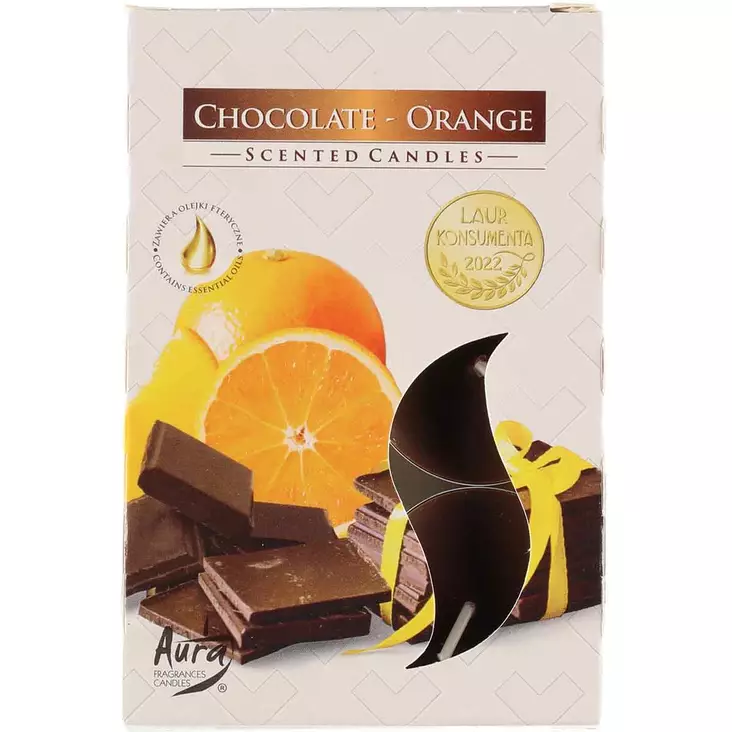 Chocolate orange tuoksulämpökynttilät 6 kpl - Tuoksukynttilät - 5906927043173 - 1