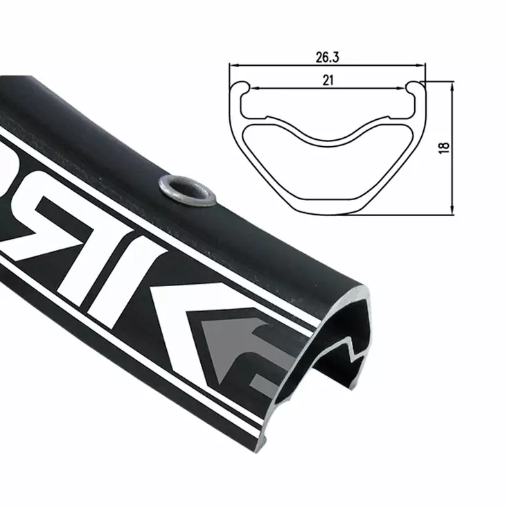 Vanne ALEX 27,5" 21-584 SPRK 2.1 32r musta - Polkupyörän vanteet 29", 28", 27,5", 26" - 6438131037963 - 1