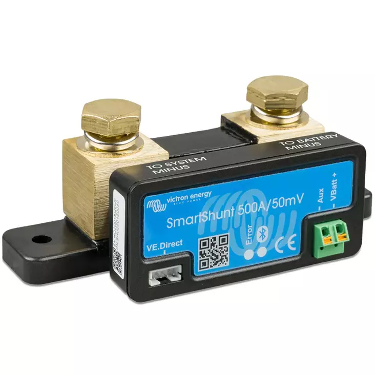 Victron smartshunt 500a kultainen shuntti, m10 kytkentäpultit ja ve - Aurinkopaneelin akut - 8719076044253 - 1