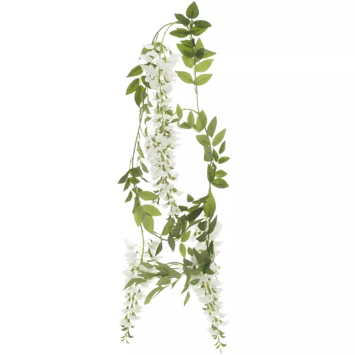 wisteria tekoköynnös sisustukseen valkoinen - Tekokasvit ja tekokukat - 6410413293953 - 1