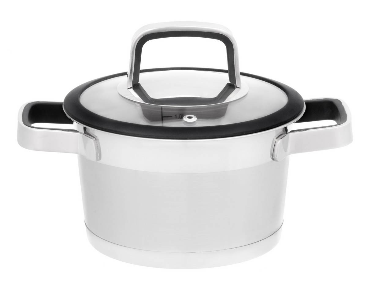 KATTILA TERÄSTÄ LASIKANNELLA 2L Laadukas teräskattila kokkailuun