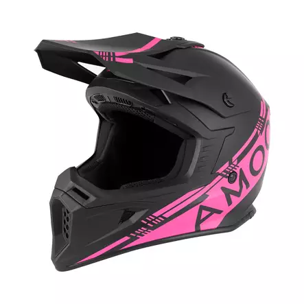 AMOQ Meteor V2 Motocross ja enduro kypärä musta/pinkki koko L - Motocross ja enduro kypärät - 6438235248814 - 2