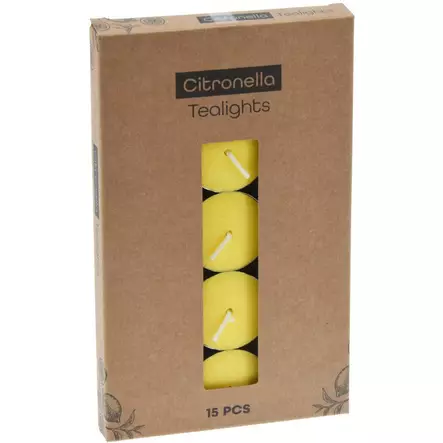 Citronella lämpökynttilät 15 kpl - Lämpökynttilät - 8720573996464 - 1