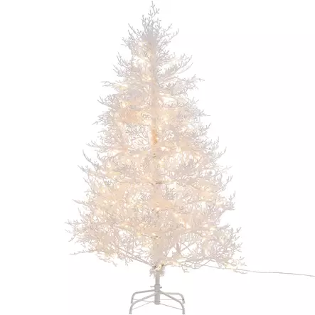 Valkoinen joulukuusi led valoilla 150 cm - Joulukuuset - 6410416508634 - 1