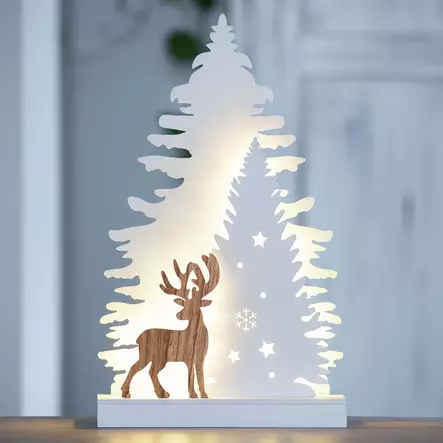 Kaunis poro valokoriste pöydälle - Valokoristeet - 6435200279644 - 1