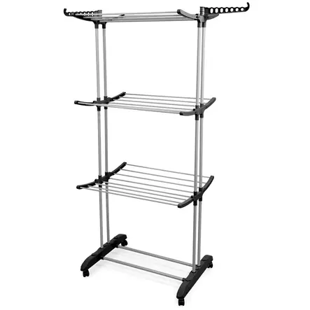 Pyykkiteline pyörillä - Pyykinkuivaustelineet ja pyykkikorit - 8691913402344 - 1