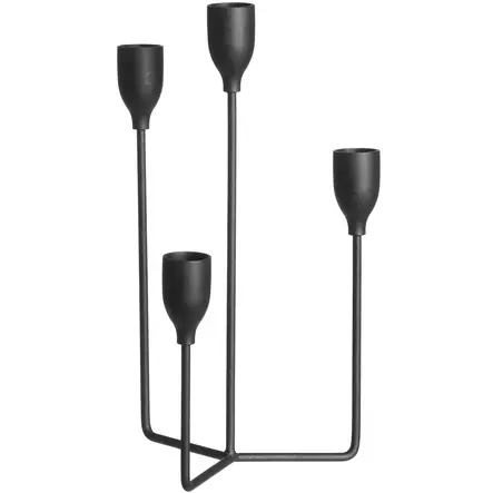 Kynttilänjalka 4 osainen musta - Kynttilänjalat ja tuikkukipot - 6410416313054 - 1