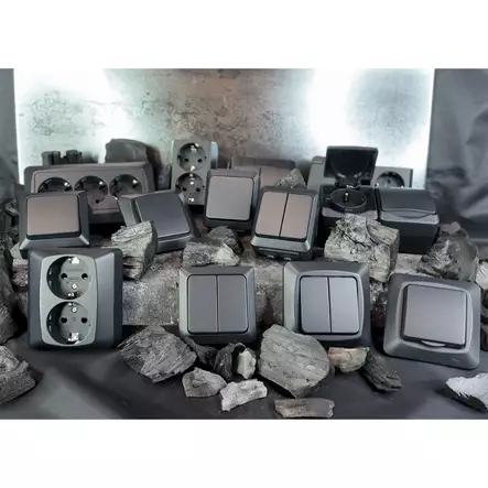 Harjun Hiili sähkökalustesarja netistä - Sähkökytkimet ja himmentimet - 6438140197214 - 2