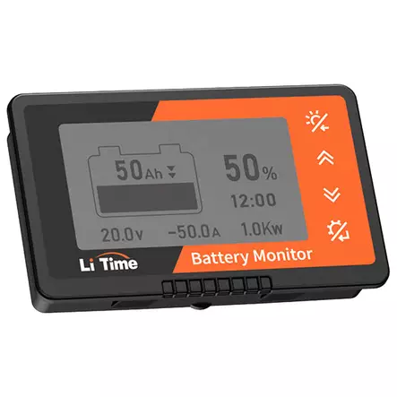 Litime 500a battery monitor with shunt näyttö, 500a shuntti ja asennustarvikkeet - LiFePO4-akun laturit ja DC–DC-muuntimet - 6438471345124 - 1