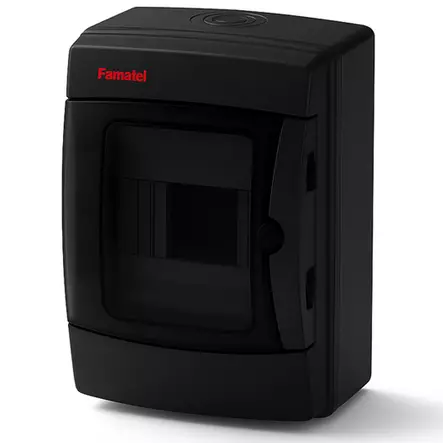 Moduulikotelo pinta 4 moduulia musta ip65 famatel - Sähköasennuskotelot - 8429760851844 - 1
