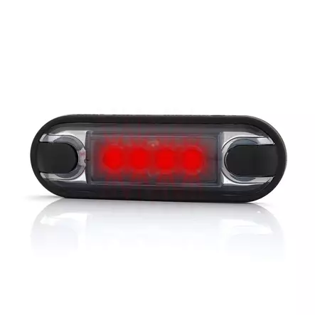 Monsterlux Horus Black Optic Punainen Led-Äärivalo Ovaali Taso- Ja Putkipintaan - Äärivalot ja sumuvalot - 6429811633384 - 3