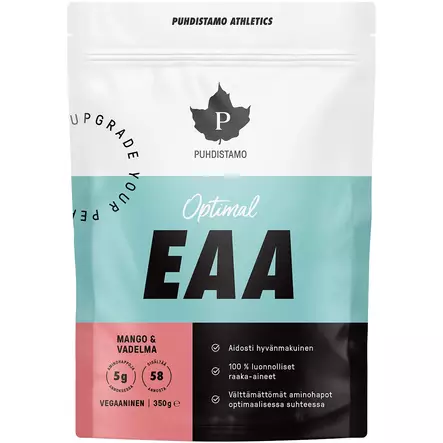 optimal eaa mango-vadelma 350g puhdistamo - Vitamiinit ja jauheet - 6430039222984 - 1