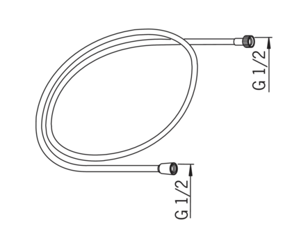 Oras suihkuletku 150cm 241014 G1/2 kromi - Kylpyhuonetarvikkeet - 6414150013294 - 2
