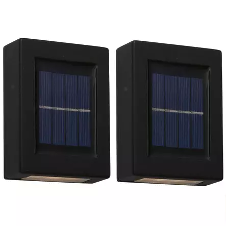 Aurinkokennovalaisin seinälle 2kpl pakkaus - Aurinkokennovalaisimet - 8721037815734 - 1