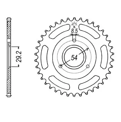 Takaratas 39H 420 Honda Monkey Z50 - Crossin ja mopon hammasrattaat - 6438235061994 - 2