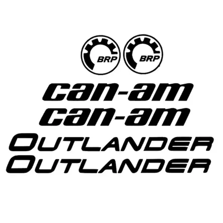 Can am outlander tarrat musta - Crossipyörän ja mopon tarrat - 6438471339604 - 1