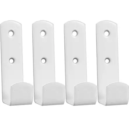 vaatekoukku valkoinen teräs 4kpl - Vaatekoukut - 6414671070264 - 1