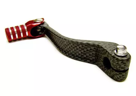 Vaihdepoljin Tec-X Carbon / Punainen, Derbi Senda / Aprilia RX,SX - Derbin rungon varaosat - 6438235015324 - 2
