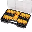 Dewalt yläjyrsimen teräsarja 22kpl 8mm - Höylät, jyrsimet ja puusorvit - 5035048538654 - 1