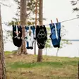 Muumi sukat kuimassa narulla - - - 3