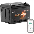 Litime 12v 100ah h168 bluetooth lifepo4 akku valkoisella taustalla - LifePO4-akut - 6438471353594 - 1