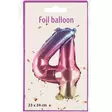 Foil balloon number four 4 color  - Aktiivilelut - 6410416334004 - 2