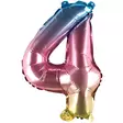 Numero 4 foliosynttäripallo värikäs  - Aktiivilelut - 6410416334004 - 1