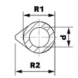 Hitsattava sarana 120mm d 9mm metallirakenteiden saranoitukseen - Saranat - 6418914924284 - 2