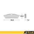 Jarrupalasarja eteen ProX YZ80/85 '93-23, TT-R125 '00-17 - Motocrosspyörien ja endurojen jarrupalat - 6438471311594 - 2