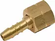 KAASULIITIN 6,3mm 1/4" BSP VASEN KIERRE - Tohot, paineensäätimet ja kaasuliittimet - 6438471001334 - 1