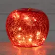 Lasinen led omena 15 cm punainen - Koriste-esineet - 6410416482774 - 3