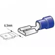 johtoliittimet latta 10kpl 6,3mm sininen - Abikot - 6438255200014 - 2