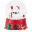 Jouluinen lumisadepallo, jossa lahjoja ja joulupukki lasipallon sisällä - Joulukoristeet - 8721037547154 - 2