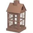 Metallinen talolyhty 25 cm ruskea - Lyhdyt - 6410416506784 - 1