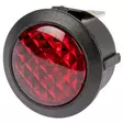 Punainen led merkkivalo 12 v mustalla pyöreällä rungolla - Auton mittarit ja tarvikkeet - 6438255112164 - 1