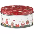 Pyöreä jouluinen peltirasia, halkaisija 14 cm - Jouluastiat - 8721037600774 - 1