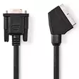 Scart kaapeli 2m uros - Liittimet, adapterit ja telakointiasemat - 5412810426744 - 1