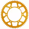 Takaratas 53-hampainen kultainen Ø108mm 420-ketjulle Supersprox - Derbi mopon hammasrattaat - 8592165130484 - 2