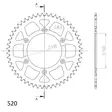 Takaratas Supersprox Alu Oranssi 50T KTM/Husqvarna/Husaberg - Motocrossin ja enduron takahammasarattaat - 6438471310924 - 3