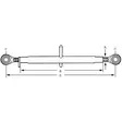 Tyontovarsi kuulapailla 420 620 mm unc kierre - Traktorin sokat ja kiinnitystapit - 8719493303384 - 2