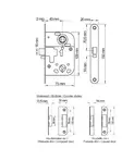 Väli oven lukko avaimella - Oven lukot - 6414675011904 - 4