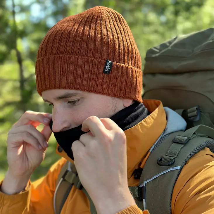 Merinovilla pipo oranssi - Päähineet - 6418536024904 - 2