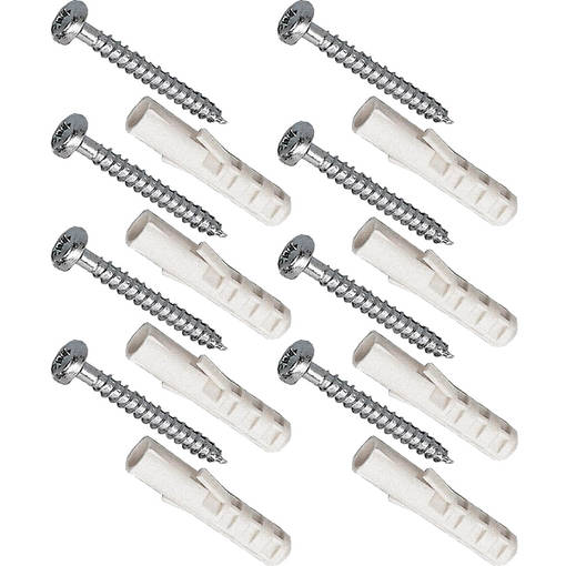 nailontulpat ja ruuvit 8kpl 5x25mm pisla - Kiinnitysankkurit - 6414672068604 - 1