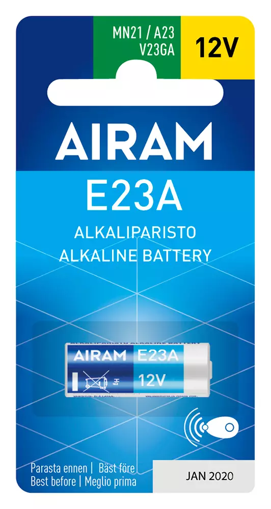 Airam alkaliparisto E23A 12V - Erikoisparistot ja nappiparistot - 6435200138194 - 2