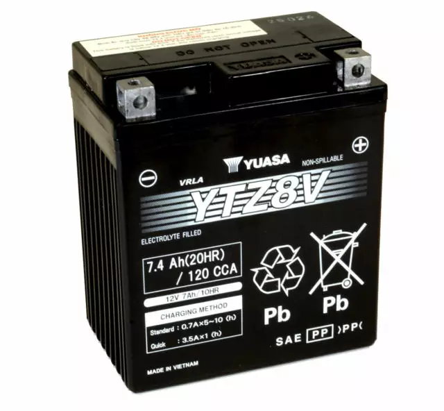 Akku Yuasa YTZ8V 12V 7Ah AGM - Pienkoneakut 5-10Ah - 5050694035944 - 2