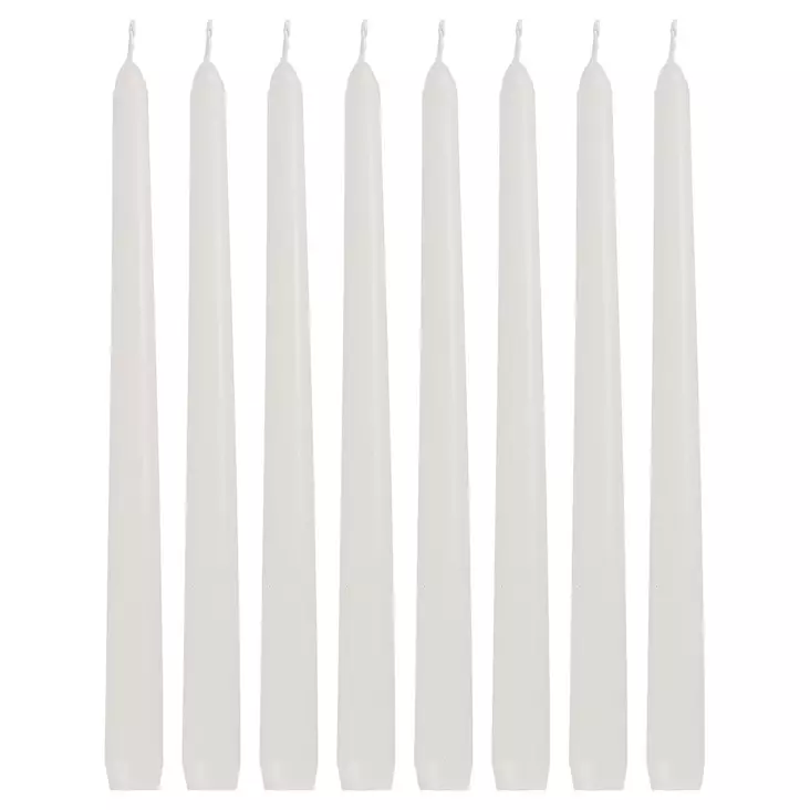Antiikkikynttilä valkoinen 8kpl - Kruunukynttilät ja antiikkikynttilät - 6410416273884 - 1