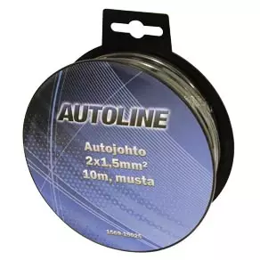 autoline 2-napainen johto 10m kelassa - Kaiutinjohdot ja virtakaapelit - 6438255190254 - 1