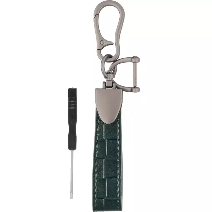 Avaimenperä pu nahkahihnalla vihreä - Lompakot ja asusteet - 6410416473994 - 1