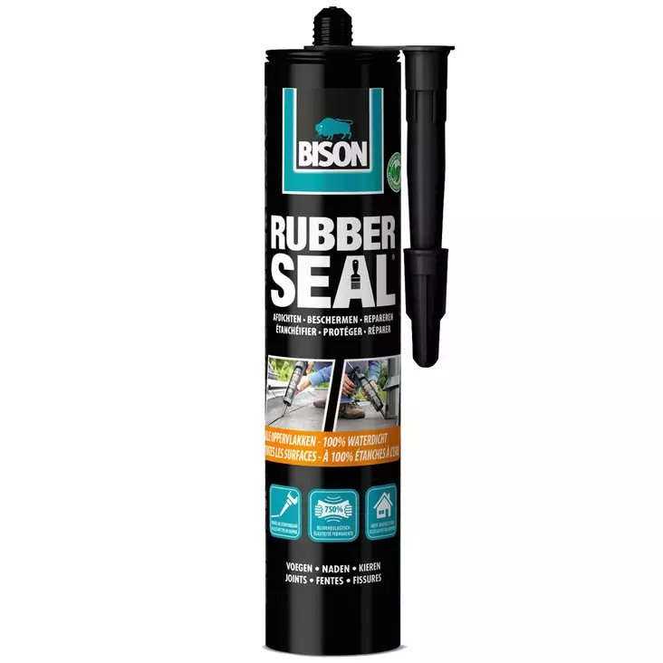 bison rubber seal 310g paikkausmassa - Liimatiivistemassat - 8710439290874 - 1