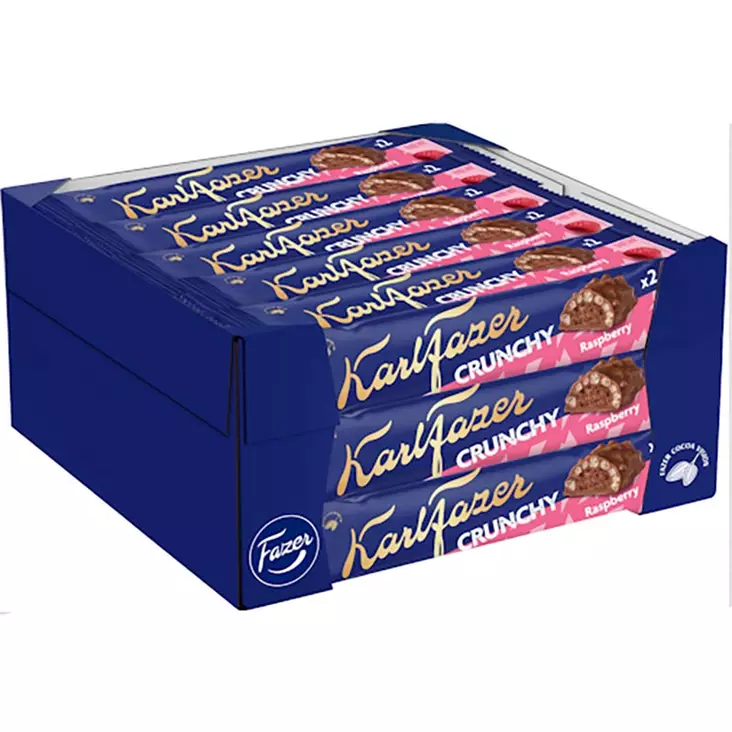 Fazer crunchy vadelma suklaapatukat tukkupakkaus - Patukat - 6416453420434 - 1